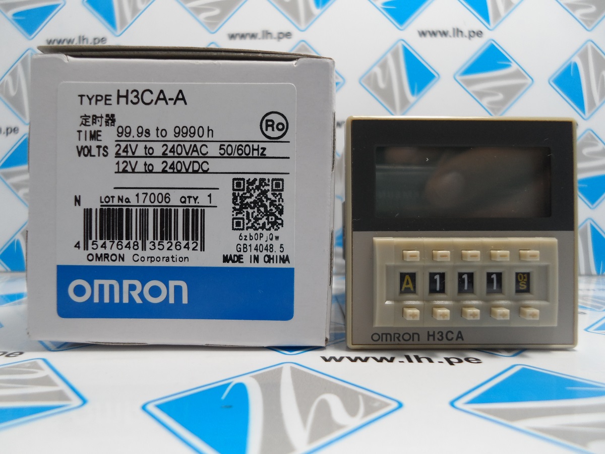 H3CA-A H3CAA 24-240VAC/VDC      Timer, H3CA Series, Multifunction, 0.1 s to 9990 h, Solid State Output, 24 to 240 Vac